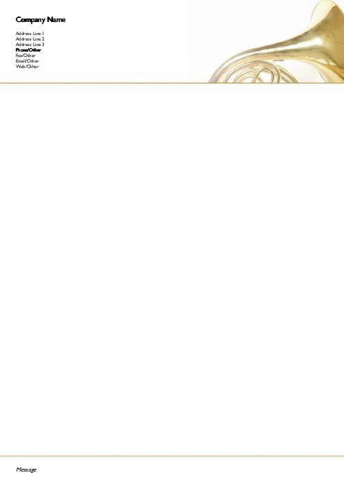 French Horn A4 Recycled Letterhead
