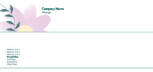 Single Bloom Full Colour Compliment Slips