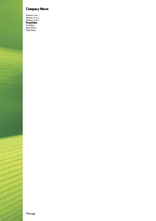 Ornamental Plant A4 Recycled Letterhead