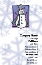 Snowman with Snowflakes Full Colour Business Cards
