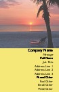 Sunset on Beach Full Colour Business Cards