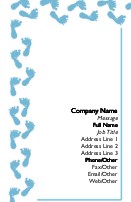 Blue Baby Feet Recycled Business Cards