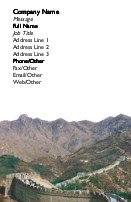 Great Wall Full Colour Business Cards