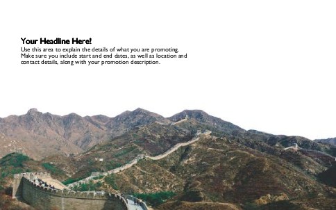 Great Wall Full Colour Oversized Postcards
