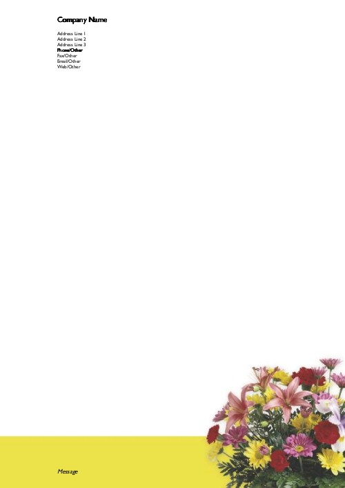 Fabulous Floral A4 Recycled Letterhead