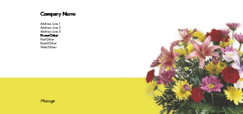 Fabulous Floral Full Colour Compliment Slips