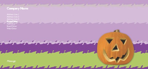 Porch Pumpkin Full Colour Compliment Slips