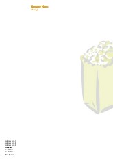 Cinema Popcorn A4 Letterhead