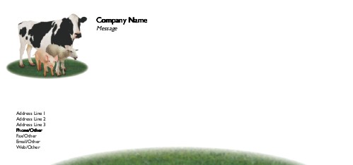 Farm Animals Full Colour Compliment Slips