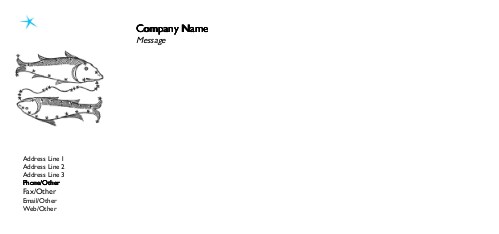 Pisces Full Colour Compliment Slips
