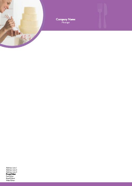 A Cake Decorator A4 Recycled Letterhead