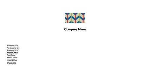 Arrow Pattern Full Colour Compliment Slips
