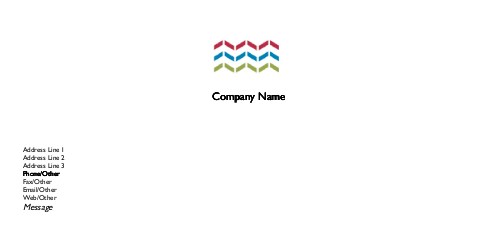 Coloured Zig Zags Full Colour Compliment Slips