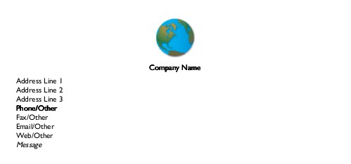 Colourful World Full Colour Compliment Slips