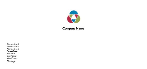 Colours Overlapping Circles Full Colour Compliment Slips