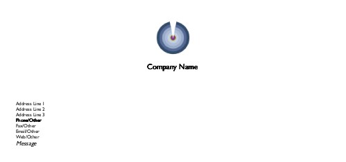 Concentric Circles Full Colour Compliment Slips