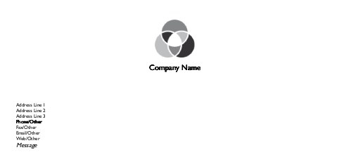Grey Overlapping Circles Full Colour Compliment Slips