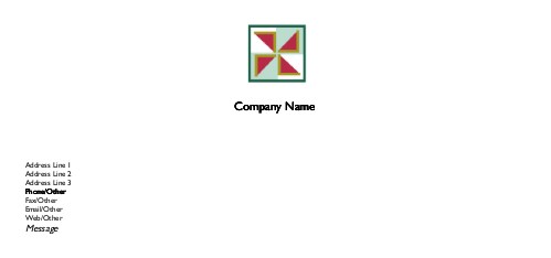 Pinwheel Pattern Full Colour Compliment Slips