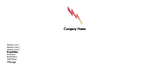 Red Bolt Full Colour Compliment Slips