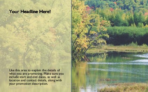 Shimmering Reflection Full Colour Oversized Postcards