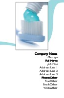 Toothpaste and Toothbrush Full Colour Magnetic Business Cards