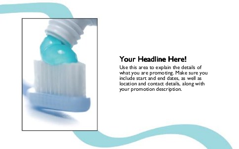 Toothpaste and Toothbrush Full Colour Oversized Postcards