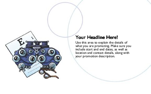 Excellent Eye Care Full Colour Oversized Postcards
