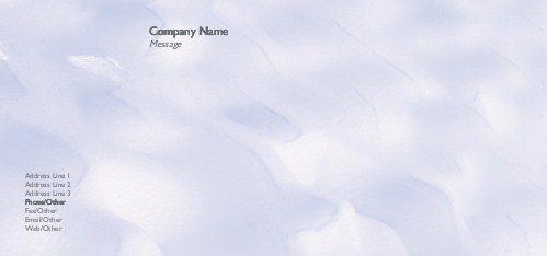 Snow Covered Ground Full Colour Compliment Slips