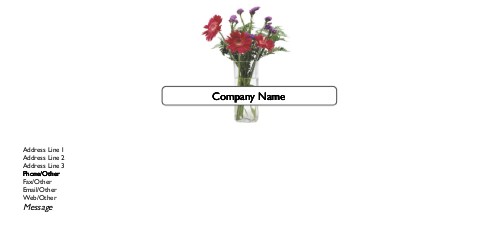 Fresh Floral Full Colour Compliment Slips