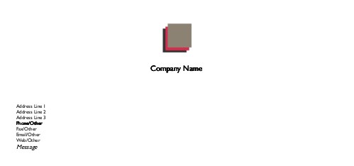 Coloured Squares Full Colour Compliment Slips