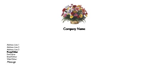 Spring Flower Arrangement Full Colour Compliment Slips