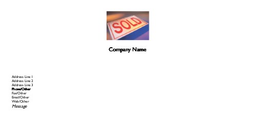 Sold Sign Full Colour Compliment Slips
