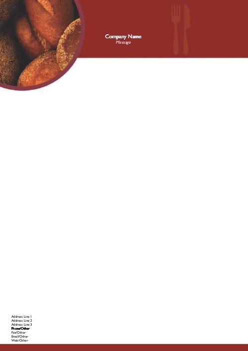 A Variety of Breads A4 Recycled Letterhead