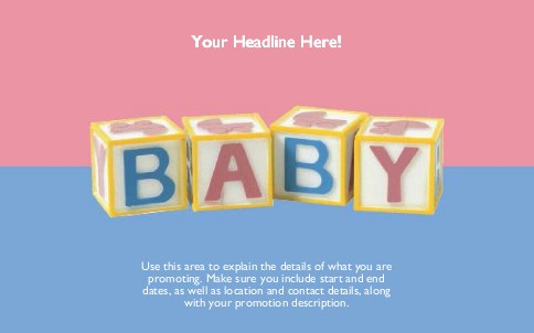 Baby Blocks Full Colour Oversized Postcards
