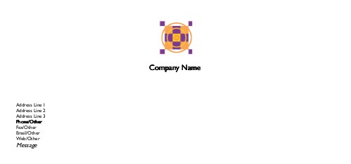 Purple and Orange Chequerboard Full Colour Compliment Slips