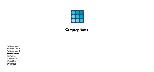 Blue on Blue Full Colour Compliment Slips