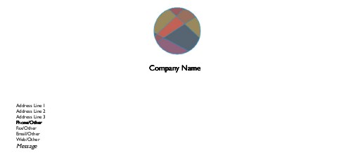 Colour Divided Circle Full Colour Compliment Slips