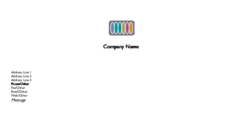 Ovals on Grey Full Colour Compliment Slips