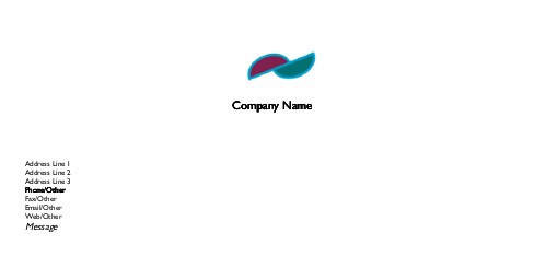 Sliding Half Circles Full Colour Compliment Slips