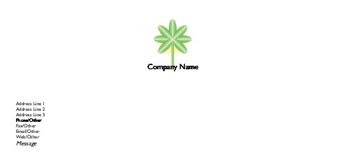 Stylish Green Tree Full Colour Compliment Slips