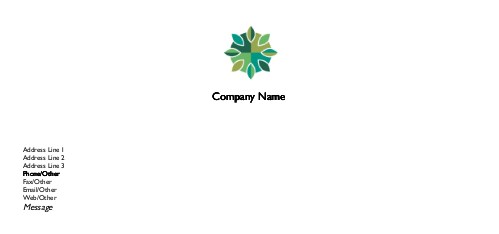 Leaves on a Circle Full Colour Compliment Slips