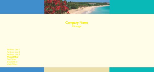 Curving Coastline Full Colour Compliment Slips
