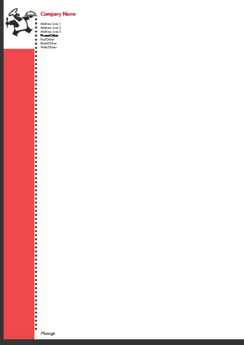Chef on the Run A4 Recycled Letterhead