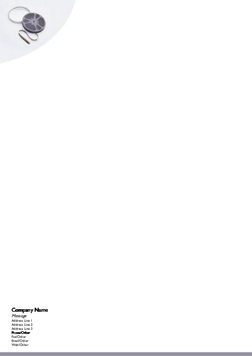 Cinema Reel A4 Recycled Letterhead