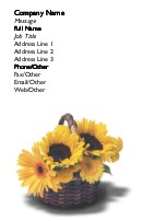 Basket of Flowers Full Colour Magnetic Business Cards