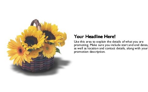 Basket of Flowers Full Colour Oversized Postcards