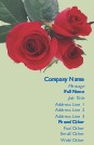 Red Roses Full Colour Magnetic Business Cards