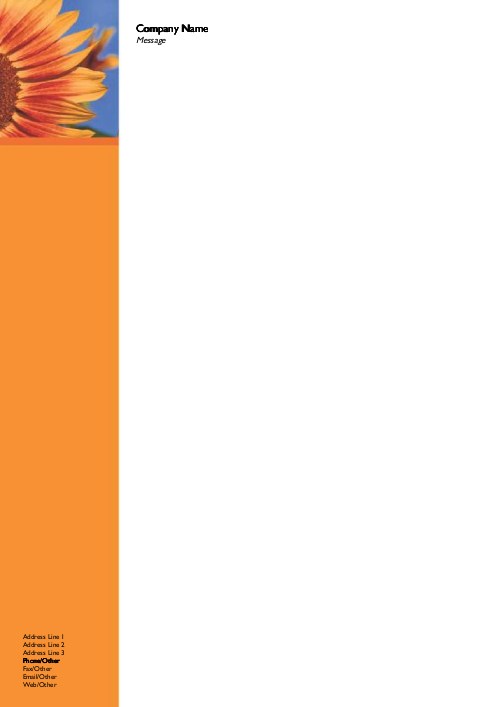 Sunburst Sunflower A4 Recycled Letterhead