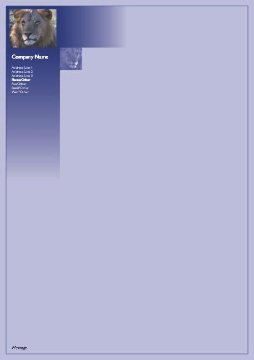 King of the Jungle A4 Recycled Letterhead