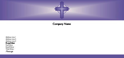 Large Cross Full Colour Compliment Slips